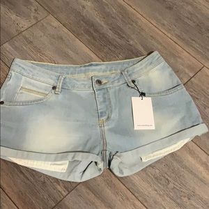 NWT Anine Bing light demin shorts